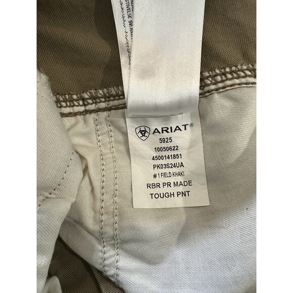 Ariat Rebar Perfect Rise Made Tough Straight Pant Khaki Womens Plus Size 20WR 20 - Picture 10 of 16